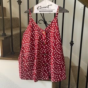 Red polka dot cami
